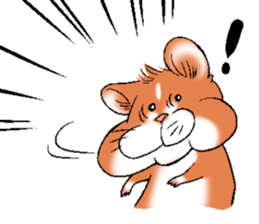 Strange face hamster Sticker sticker #6178073