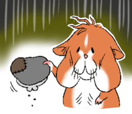 Strange face hamster Sticker sticker #6178074