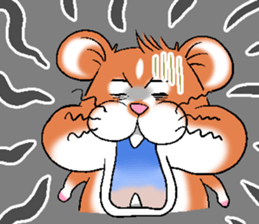 Strange face hamster Sticker sticker #6178088
