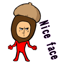 Acorn human sticker #6179224