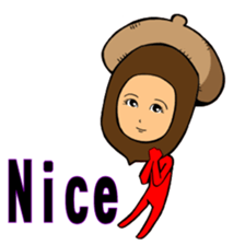 Acorn human sticker #6179228