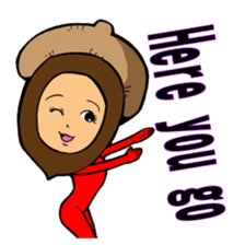 Acorn human sticker #6179239