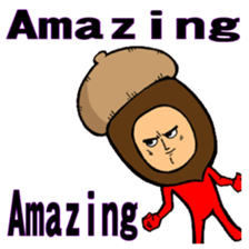 Acorn human sticker #6179254