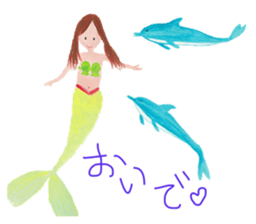 Mermaids and Their Friends in the Ocean sticker #6179648