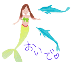 Mermaids and Their Friends in the Ocean sticker #6179648