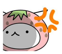 Cute cat of strawberry sticker #6180419