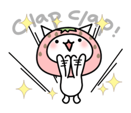 Cute cat of strawberry sticker #6180422