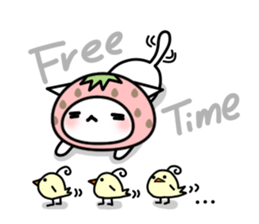 Cute cat of strawberry sticker #6180427