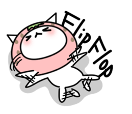 Cute cat of strawberry sticker #6180438