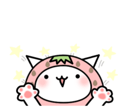 Cute cat of strawberry sticker #6180450