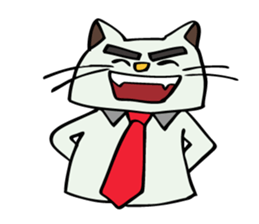 The cat's working styles. sticker #6180544