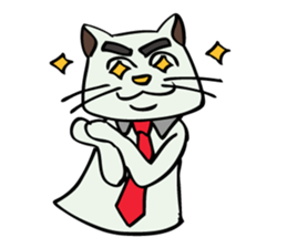 The cat's working styles. sticker #6180548