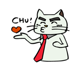 The cat's working styles. sticker #6180549