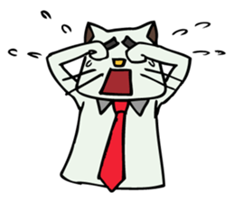 The cat's working styles. sticker #6180563