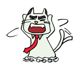 The cat's working styles. sticker #6180565