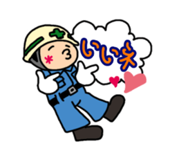 Old bird of the construction spot sticker #6182226