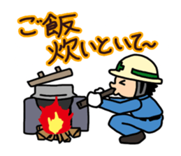 Old bird of the construction spot sticker #6182231