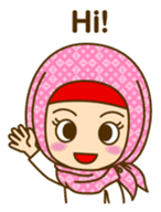 Cute hijab girl! (English) sticker #6182960