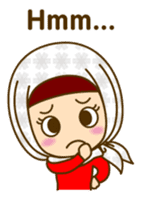 Cute hijab girl! (English) sticker #6182965