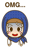 Cute hijab girl! (English) sticker #6182973