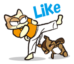 capoeira cat sticker "chaco" sticker #6183005