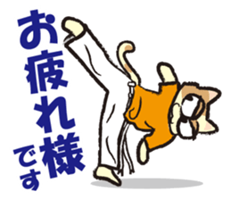 capoeira cat sticker "chaco" sticker #6183009