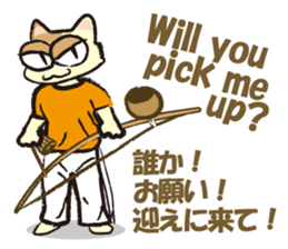 capoeira cat sticker "chaco" sticker #6183018