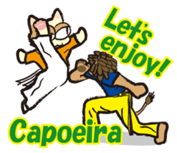 capoeira cat sticker "chaco" sticker #6183019