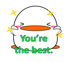 Cute bird sticker. English ver. sticker #6187282