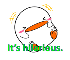 Cute bird sticker. English ver. sticker #6187289