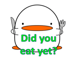 Cute bird sticker. English ver. sticker #6187292