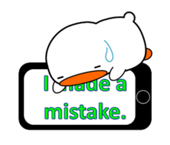 Cute bird sticker. English ver. sticker #6187296