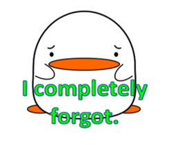 Cute bird sticker. English ver. sticker #6187297