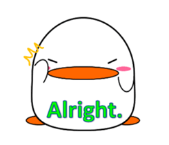 Cute bird sticker. English ver. sticker #6187301