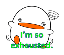 Cute bird sticker. English ver. sticker #6187316