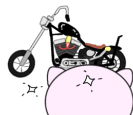 The pig began to ride a motorcycle 2nd sticker #6187364