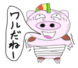 The pig began to ride a motorcycle 2nd sticker #6187368