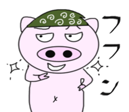 The pig began to ride a motorcycle 2nd sticker #6187372