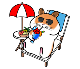 Very fat hamster sticker #6189281