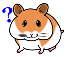 Very fat hamster sticker #6189290