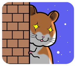 Very fat hamster sticker #6189295