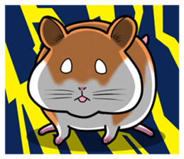 Very fat hamster sticker #6189297