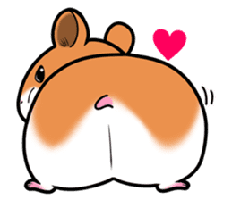 Very fat hamster sticker #6189310