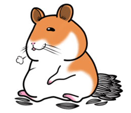 Very fat hamster sticker #6189311