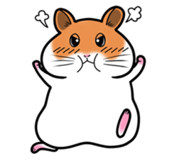 Very fat hamster sticker #6189314