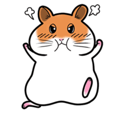 Very fat hamster sticker #6189314