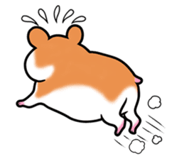 Very fat hamster sticker #6189317
