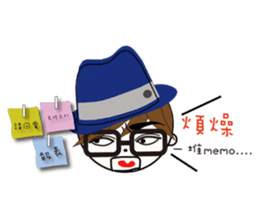 Fashion boy working papers complain sticker #6190259