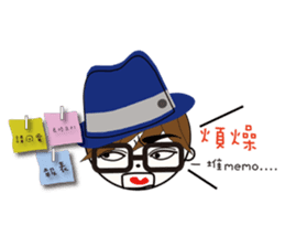 Fashion boy working papers complain sticker #6190259