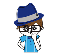 Fashion boy working papers complain sticker #6190276